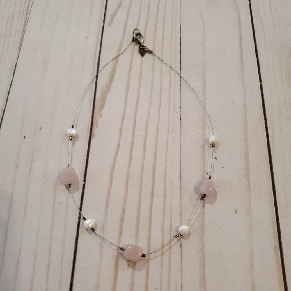 N2354 Retired Silpada Sterling Silver Rose Quartz Necklace - Picture 8 of 8